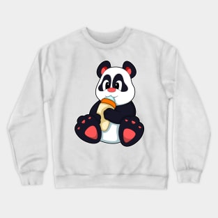 Panda with Baby bottle with Milk Crewneck Sweatshirt